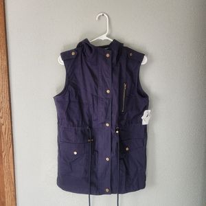 NWT Zenana Outfitters Navy Cargo Vest
